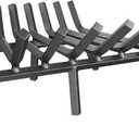 Mr IRONSTONE Fireplace Grate 21 inch Solid Steel Heavy Duty Fireplace Log Grates 3/4" Bar Grates Outdoor/Indoor Wrought Iron Burning Rack Holder