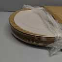 Frcctre 12 Pack Round Charger Plates, 13 Inch Decorative Gold Plastic Charger Dinner Plates, Reusable Elegant Diamond Pattern Serving Plate for Wedding, Dinner Party, Event Table Decoration