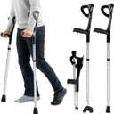 Forearm Crutches for Adults & Seniors, Adjustable Aluminum Pair