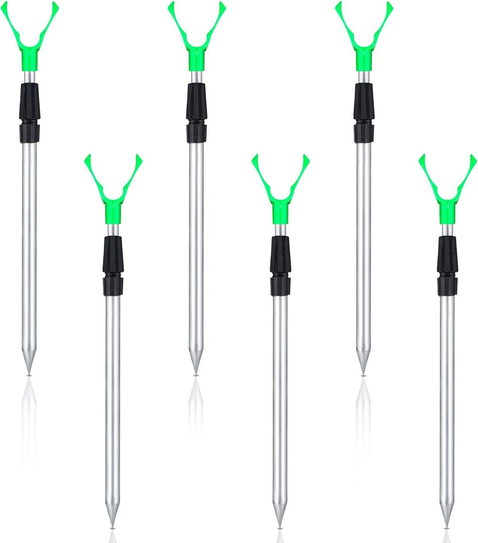 6 Pcs Extendable Fishing Rod Holder for Ground Fishing Pole Holders Surf Catfish Rod Holder for Bank Ground Sand