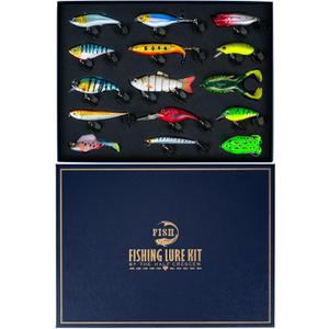 Fishing Lures Kit for Diving Bass/Trout/Pike with Lifelike Action, Fishing Gear Set for 2025 Xmas Fishing Lures Kit for Diving Bass/Trout/Pike with Lifelike Action, Fishing Gear Set for 2025 Xmas