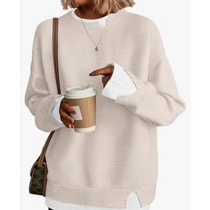 Disamer Womens Sweaters Fall Clothes Fashion 2026 Cowboy Chic Knit Cozy Sweater School Teacher Outfits Long Sleeve Pullover L