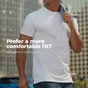 BYLT Split Hem Short Sleeve Men's T-Shirt - Polyester, Cotton, and Spandex Blend – Moisture Wicking, Breathable, Classic Fit (White, S)