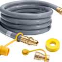 24FT 3/4" ID Natural Gas Hose with Quick Connect, 3/4" outdoor Natural Gas Hose with Gas Quick Connection, Compatible with NG/LP Propane Gas Conversion Kit, Generators, Grill
