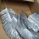 Silver Faux Leaves Artificial Leaves for Wedding Props Decorative Silver Leaves for Home Party Banquet Holiday Indoor and Outdoor Floral Arrangements 18.50 X 7.48 in
