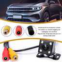 OTOTEC 2PCS Rear View Camera Adapter Cable 4-Pin Male to CVBS RCA Female Video Wiring Loom Cable Length 55.5cm Camera Signal Harness