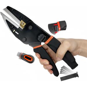 Upgraded Multipurpose Heavy Duty Scissors - Advanced All-Purpose Utility Industrial Scissors with Enhanced Safety, Ergonomics, and Cutting Performance Black