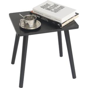 AWASEN Side Table, Small Black End Table for Living Room Bedroom Office Small Spaces, Modern Accent Side Table Nightstand with Solid Wood, Easy Assembly, (Black)