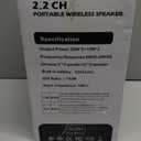 60W (80W Peak) Portable Bluetooth Speaker with Double Subwoofer Heavy Bass, Bluetooth 5.0 Wireless 100ft Outdoor Speaker, Support FM Radio, LED Colorful Lights, Stereo Sound, for Home, Party, Travel