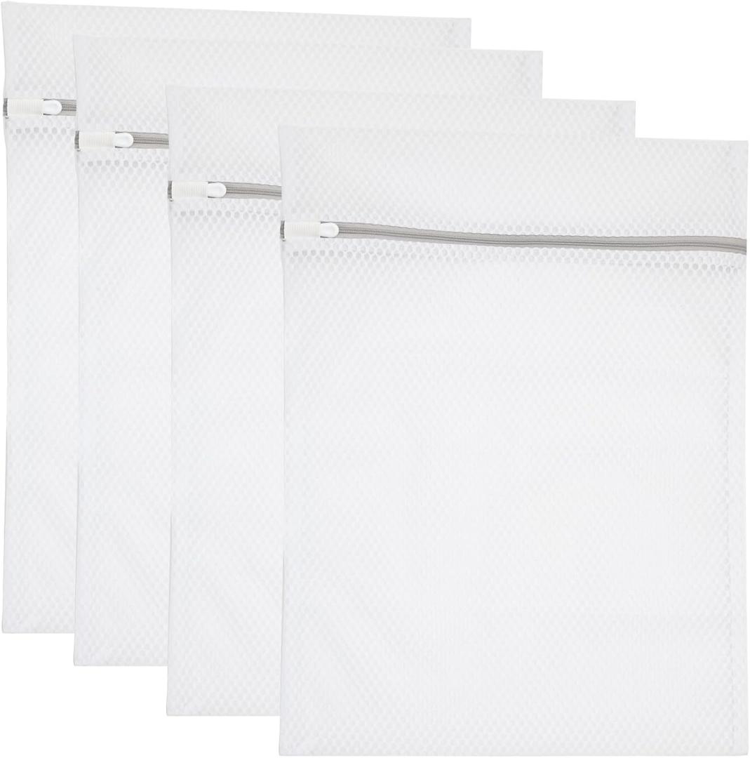 Set of 4 Mesh Laundry Bags, 12 x 16 Inches lingerie bags for washing delicates (4)