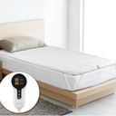 Comfytemp Heated Mattress Pad Twin Size, Foot Temp Diff Design & Preheat Function & Smart Downshift, Water-Resistant Bed Heater - 12 Heat & Timers Settings, Non-Slip Mattress Pads Twin