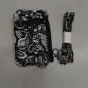 WONDERFUL FLOWER Lanyard Wallet for Women, ID Card Holder, Lanyards for ID Badges, Floral Zip ID Case Keychain Small Coin Purse for Cards, Cash, Work, Travel, Cruise, Teachers, Students, Kids, Paisley