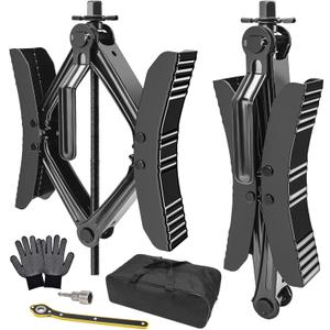 Lezcufer Camper Wheel Chock Stabilizer 2 Sets for RV Travel Trailer Heavy Duty X-Shaped RV Stabilizer Wheel Chock Anti-Move Tire Wheel Chock