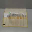 Paint Brushes Set of 24 Pieces Wooden Handles Brushes with Canvas Brush Case, Professional for Oil, Acrylic and Watercolor Painting (Large)