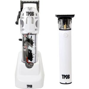 TPOB White Slime 2 Splatt Clipper Trimmer Set Barber Hair Clippers for Men 6800 RPM
