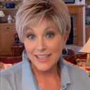 SEVENCOLORS Short White Blonde Pixie Cut Wigs for Women Layered Fluffy Mixed Blonde Wigs with Dark Roots Synthetic Hair Short Wig for White Women
