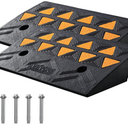VEVOR Rubber Curb Ramp 2 Pack, 4.3" Rise Height Heavy-Duty 33069 lbs/15 T Capacity Threshold Ramps, Driveway Ramps with Stable Grid Structure for Cars, Wheelchairs, Bikes, Motorcycles