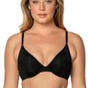 Smart & Sexy Women's Silky Smooth Demi Unlined Underwire Bra (32DDD, Black Hue)