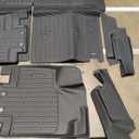 Floor Mats & Cargo Mat with Backrest Mat Custom for Nissan Pathfinder 2022-2025 2026 7&8 Seats, Door Sill Guards, All Weather TPE Full Set Floor Liners Trunk Mat for Pathfinder 2025 Accessories