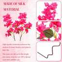 30 Pack Artificial Bougainvillea Floral 38" Silk Long Stem Bougainvillea Plants Hanging Table Centerpiece for Home Wedding Indoor Outdoor Decorations (Rose Red)