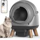 Self Cleaning Litter Box for Multiple Cats, 15L Large Automatic Litter Box with Smart APP Control, 35dB Ultra-Quiet Self-Cleaning Cat Litter Box, Dual Safety Infrared Sensors, Smell-Free