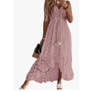CUPSHE Women's Summer Dresses Sleeveless Lace Casual Tassel Beach Spaghetti Straps Flowy Maxi Sun Dress M CUPSHE Women's Summer Dresses Sleeveless Lace Casual Tassel Beach Spaghetti Straps Flowy Maxi Sun Dress M