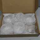 HillSpring Glass Small Bowls, 7.5oz, Set of 6, Clear Mini Bowls for Dips, Sauces, Desserts, Side Dishes, Pudding, Fruit and Charcuterie Boards, Pinch Bowls for Meal Prep, HS-ROUNDBOWL-6PC