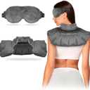 Neck & Shoulder Wrap + Heated Eye Mask – Hot & Cold Therapy Set for Pain Relief, Dry Eyes, Headaches & Stress – Microwavable, Portable, Ergonomic Design for Home & Travel Comfort by Superior Relief