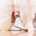 Mr&MrsGifts Bride Socks Wedding Gifts Bridal Shower Gift for Bride to be, Engagement Gift, Bachelorette Party Accessories (Black)