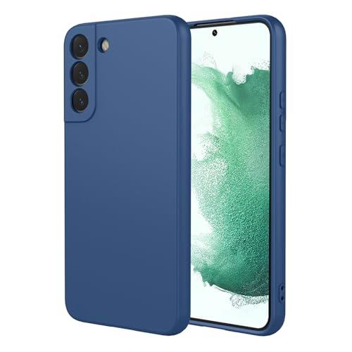 VNWIOEA case for Galaxy S21FE 5G Samsung S21FE 5G Liquid Silicone TPU Phone case, Stylish, Soft, Scratch Resistant, Ultra-Thin Shock-Absorbing Protective case,for Samsung Galaxy S21FE 5G(Navy Blue)