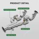 Rear Catalytic Converter Compatible with 2015 2016 2017 2018 2019 Ford Transit 150 250 350 V6 3.7L, Direct-fit(EPA Compliant)