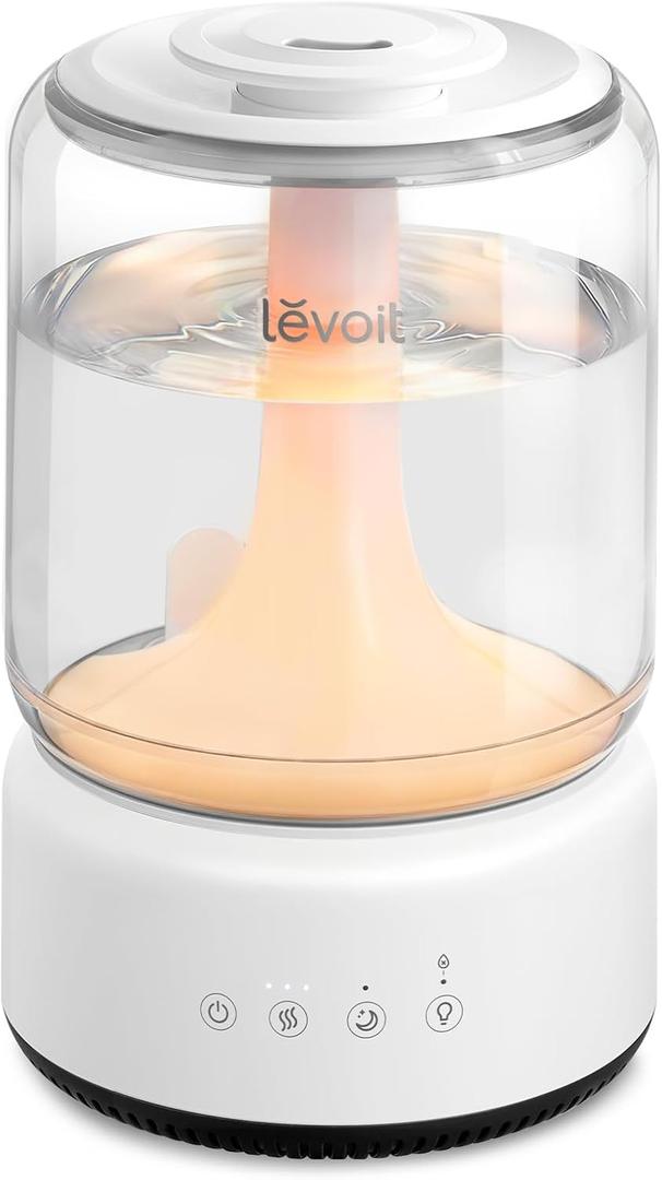 LEVOIT Humidifiers for Bedroom, 4.2L Top Fill for Large Room with 42H Runtime, Dishwasher Safe Design Easy to Clean, 21dB Quiet Cool Mist for Baby, Plants, Night Light, Essential Oil Diffuser, White
