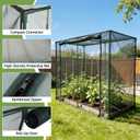 78" L x 39" W x 71" H Crop Cage, Plant Protection Tent with Heavy Duty Steel Frame and Zippered Door, Green Netting Cover for Garden, Lawn, Yard