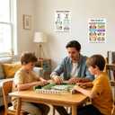 Mahjong Guide Posters, Set of 6, 8.5 X 11 Inches