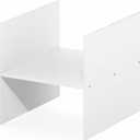 Furinno Cubicle Cube Insert, H-Shelf Cube Organizer, 2-Tier Shelf Accessory, Fits into Furinno Triple Thick Cubes, IKEA Kallax, for Organizers and Storage, White