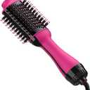 Hair Dryer Brush Blow Dryer in One, Upgraded 4 in 1 Hair Dryer and Styler Volumizer with Negative Ion Anti-frizz Ceramic Titanium Barrel Hot Air Hair Straightener Brush