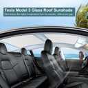 Roof Sunshades for Tesla Model 3, Upgraded Sunroof Shade Sunshade Roof Sun Shade for Tesla Model 3 Accessories 2017-2020 (Ice White)