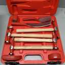 C&T 9 Piece Heavy Auto Body Repair Tool Hammer Dolly Set, Car Body Repair Tool Kit with Carrying Case, Hickory Handles,Fender Repair kit