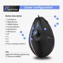 ZLOT Vertical Gaming Mouse,Wired RGB Ergonomic USB Joystick Programmable Laser Gaming Mice,6+1 Design,11 Buttons,1000 Hz Max Polling Rate,10000 Max DPI,Upgraded Version for Computer Gamers,Black