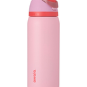 Owala FreeSip Insulated Stainless Steel Water Bottle with Straw for Sports and Travel, BPAFree Sports Water Bottle, 32 oz, Pink, Angel Food Cake