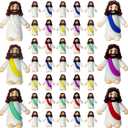Mini Jesus Figures, Set of 30pcs Action Figures Little Jesus Figures, Tiny Jesus Figures to Hide and Seek Religious Gifts for Easter Egg Stuffers (White)