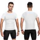 5 x Niksa Men's Compression Shirts 3/5 Pack,Short Sleeve Athletic Compression Tops Cool Dry Workout T Shirt L