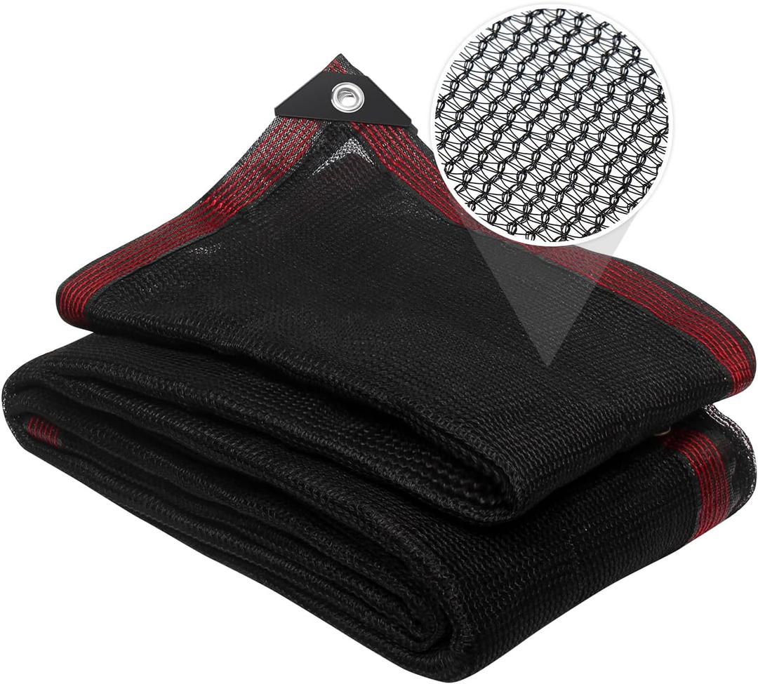 40% Shade Cloth, 6.5x10FT Black Heavy Duty Mesh Screen Tarp with Grommets for Patio, Canopy, Garden, Porch, Greenhouse, Pools, Garage