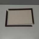 Zosenley Wooden Valet Tray with Leather Base - Nightstand Catchall Organizer for Cologne, Perfume, Keys, Wallet, Phone, Watch, Jewelry & Sunglasses (Llight Gray)