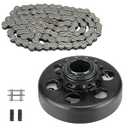 Go Kart Clutch 1" Bore 14T with 3 Feet #40/41/420 Chain, Centrifugal Clutch Fit for Minibike Mini motorcycles 2-6.5HP 212cc Engines, Up to 2300 RPM