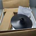 Flamaker Round Bistro Pub Table 2 Pack Modern Style Metal Base MDF Top Cocktail Bar Table Counter Bar Height for Pub, Dining Room, Party (Full Black)