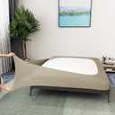 Box Spring Cover Twin/Twin XL Size - Jersey Knit & Stretchy Wrap Around 4 Sides Bed Skirt for Hotel & Home, Taupe