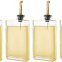 Olive Oil Dispenser Spout, Olive Oil Dispenser Bottle Glass Bottle, 11.8OZ/350ML Cooking Oil and Vinegar Dispenser, Coffee Syrup - Essential Culinary Accessories (4 Pack)