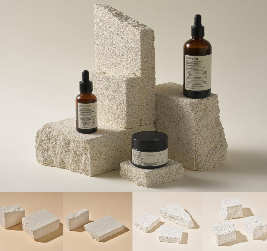 5PCS Original Design Product Photography Background Prop Set, Waterproof Hard Aromatherapy Gypsum Cube Props for Cosmetics Jewelry Ornaments Makeup Skin Care Small Product