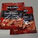 2 x Jack Link's Bacon Jerky, Hickory Smoked - Flavorful Ready to Eat Meat Snack with 11g of Protein per Serving, Made with 100% Thick Cut Real Bacon, Protein Snack, Keto Friendly, 2.5 oz. (EXP 09/05/26)